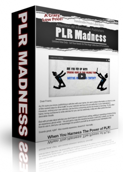 Product picture PLR Madness. 1400 Articles
